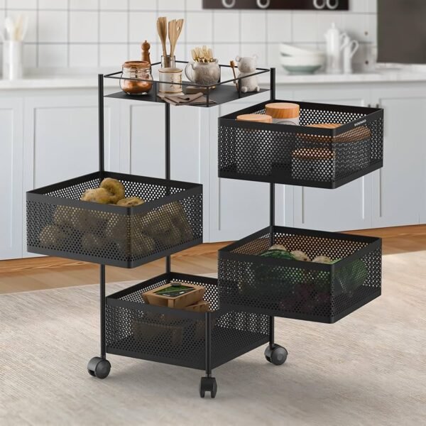 4 Layer Kitchen Storage Steel Rack