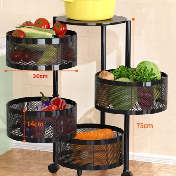 4 Layer Kitchen Storage Steel Rack