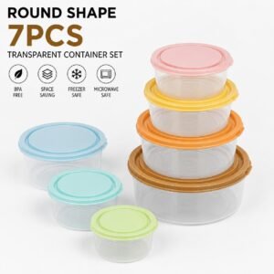 7 Pcs Transperant Container Set