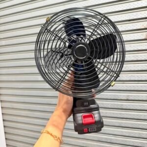 Double Battery Rechargable Metal Fan