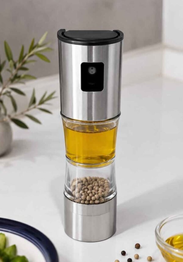 2 in 1 Oil Bottle and Pepper Grinder